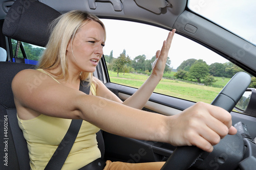 Stress bei Autofahrt photo