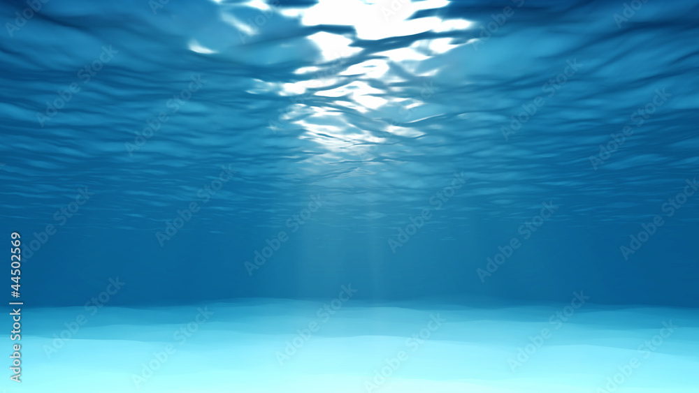 Naklejka premium światło pod wodą