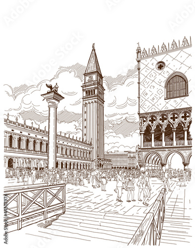 St. Mark's Campanile and The Doge's Palace, Venice