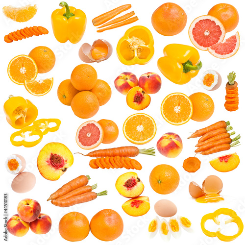 Orange food collection