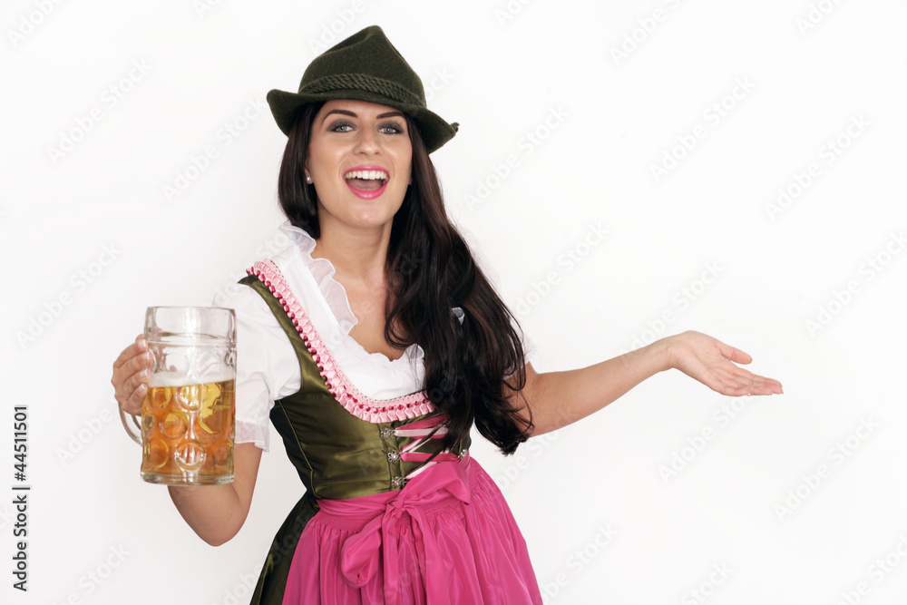 glückliches Wiesnmädchen