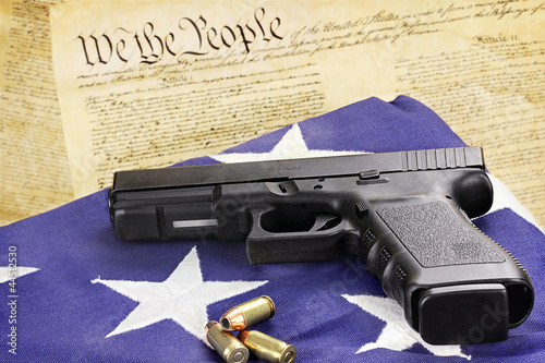 Slika na platnu Handgun and Constitution