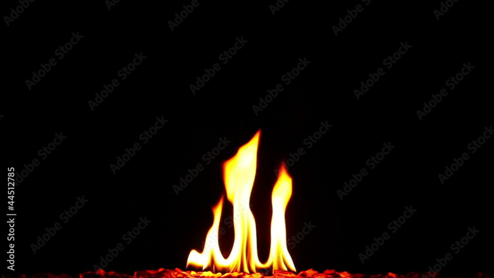 Fire on black background Fire on black background