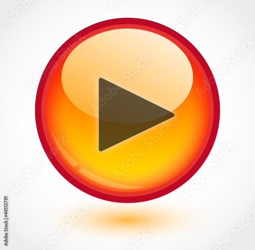 Play Button Orange