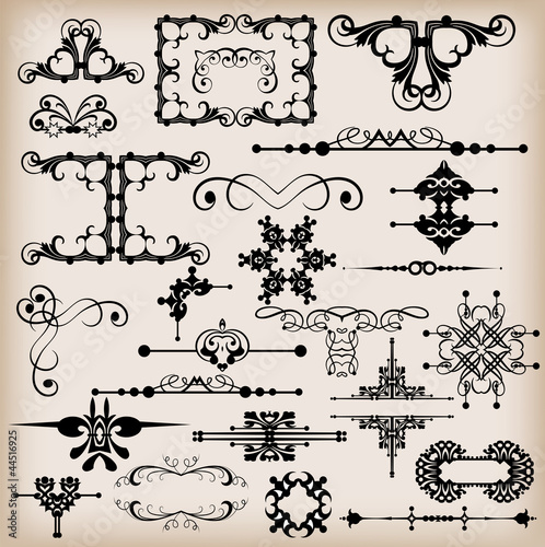 Vector set.Vintage Elements for your design.