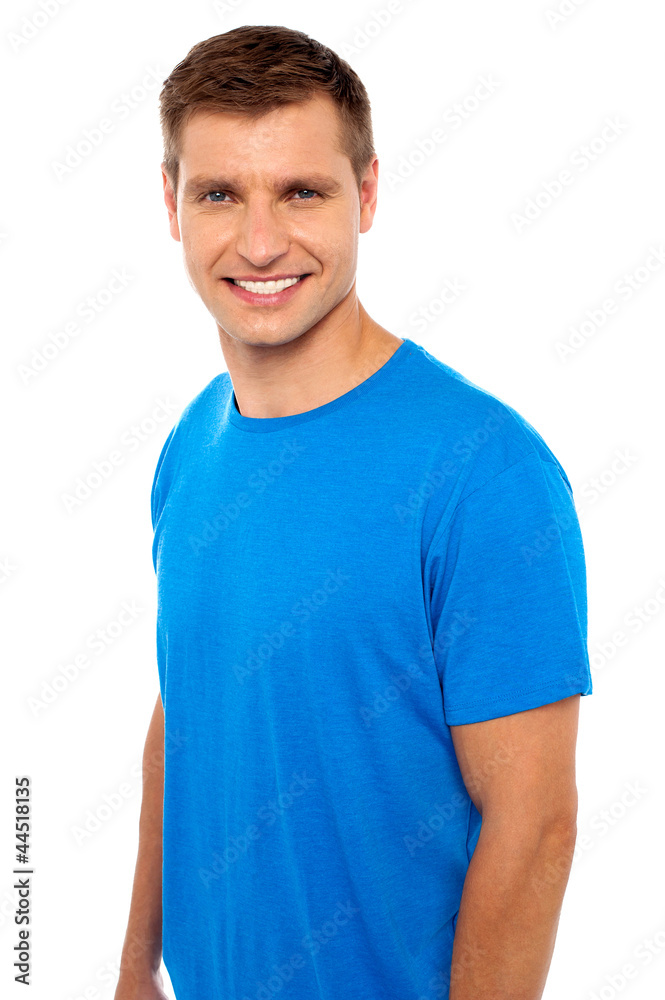 Cheerful casual man smiling at camera Cheerful casual man smiling at camera