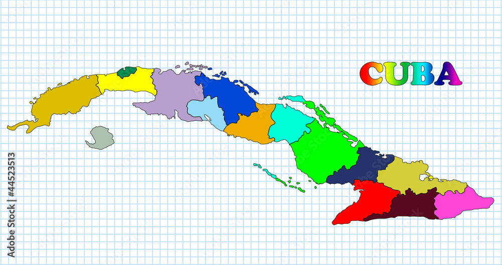 Obraz premium Map of Cuba