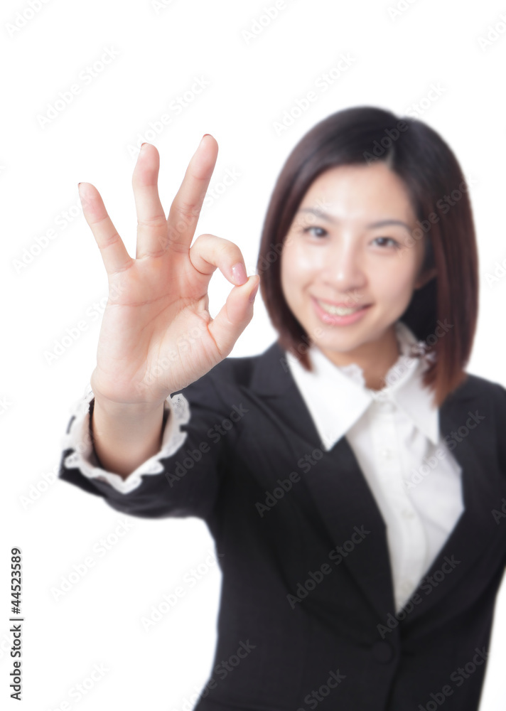 Perfect - business woman showing OK Perfect - business woman showing OK
