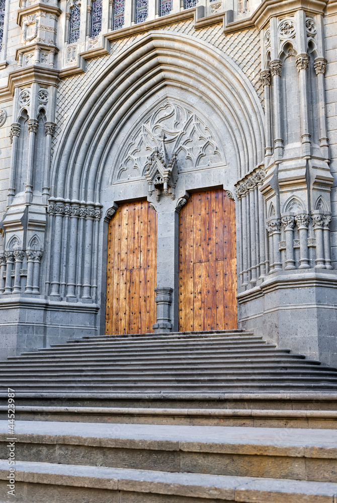 Cathedral door in Arucas, Grand Canary