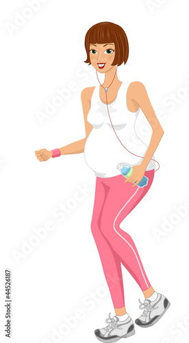 Pregnant Woman Jogging