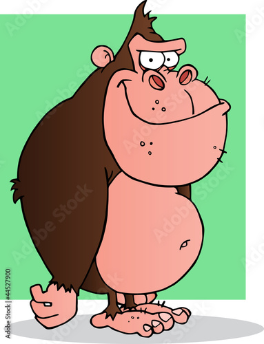Brown Gorilla Cartoon Character