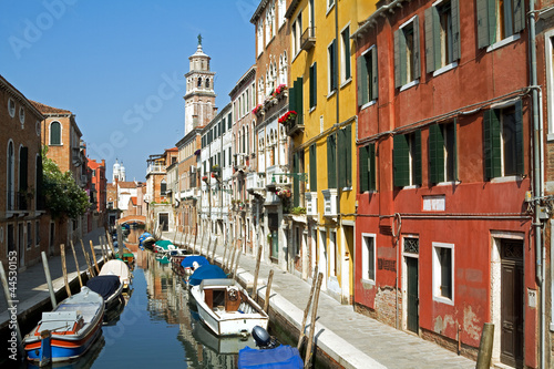 Canal and beautiful sunlit ...