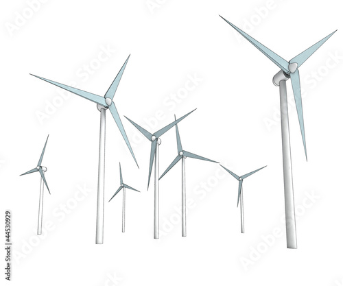 isolated wind energy power render