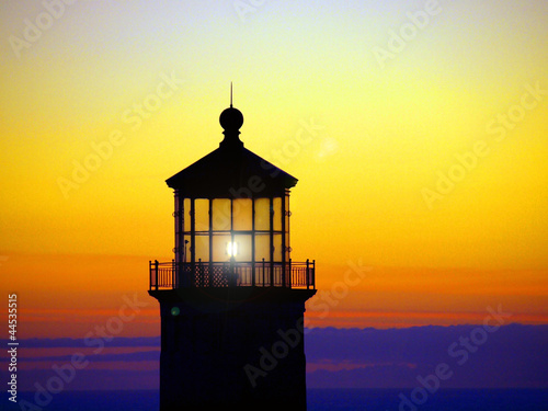 North Head Lighthouse on the Washington Coast at Sunset
