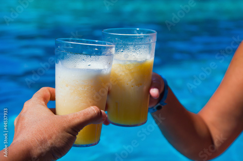 Toasting in the Pool