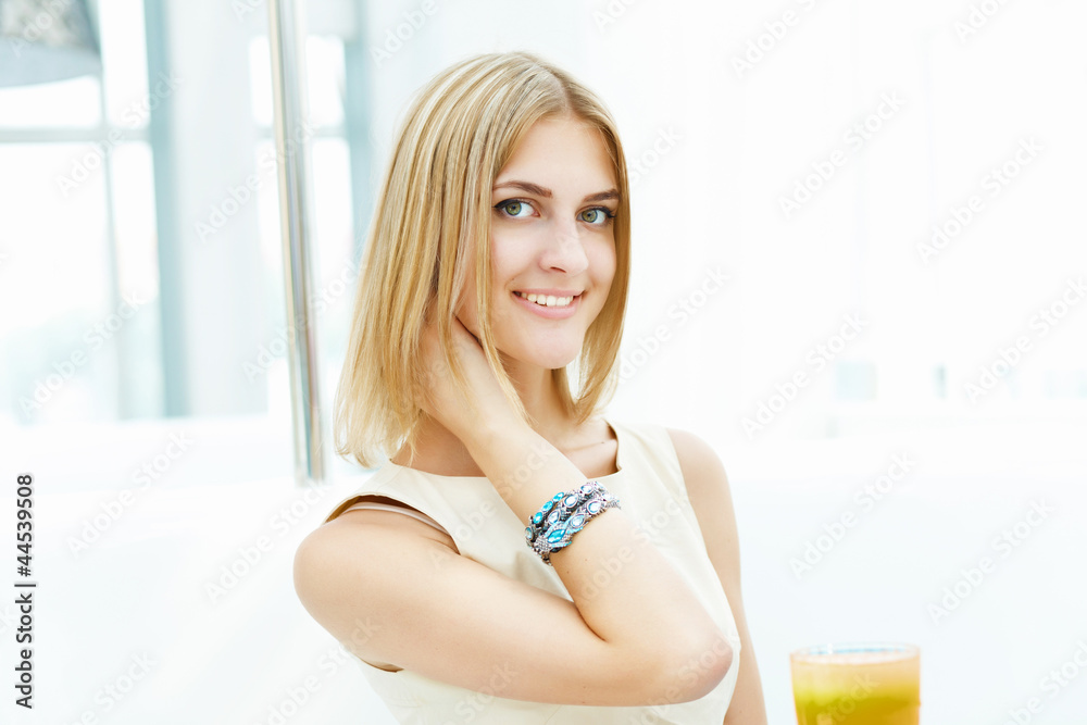 Young woman in cafe Young woman in cafe