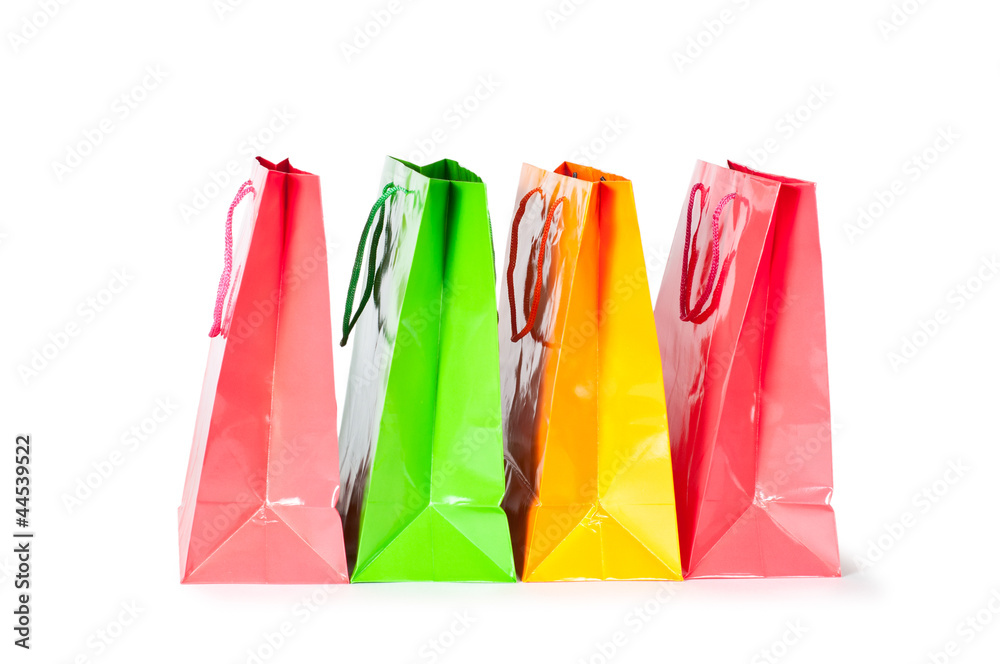 shopping gift bag isolated