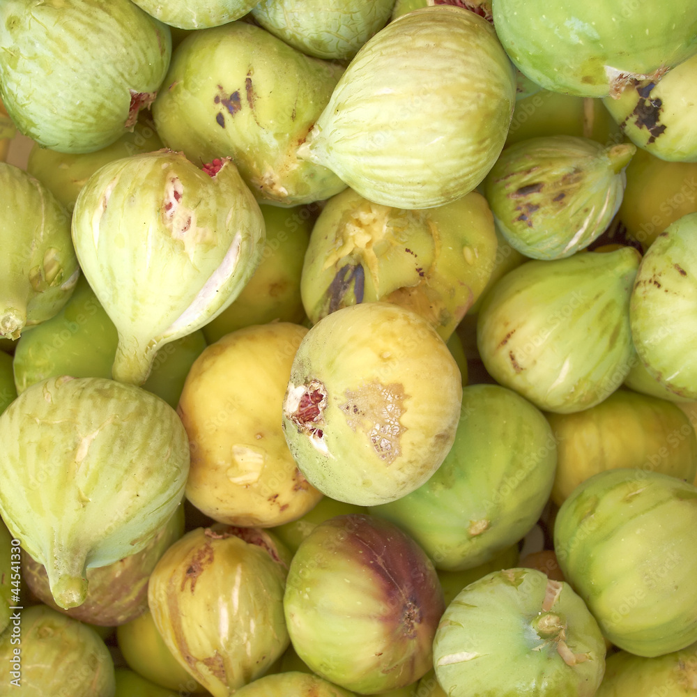 raw fresh green figs, natural background raw fresh green figs, natural background