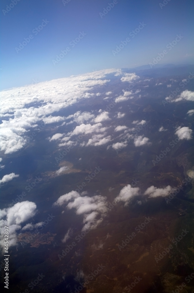 View of Turkey from the plane 