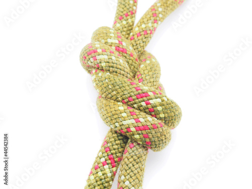 climbing rope on a white background