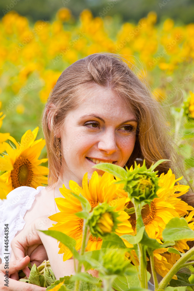 Beautiful long-haired young woman Beautiful long-haired young woman