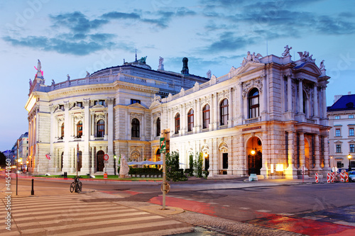 Photography The state Theater Burgtheater of Vienna, Austria at night