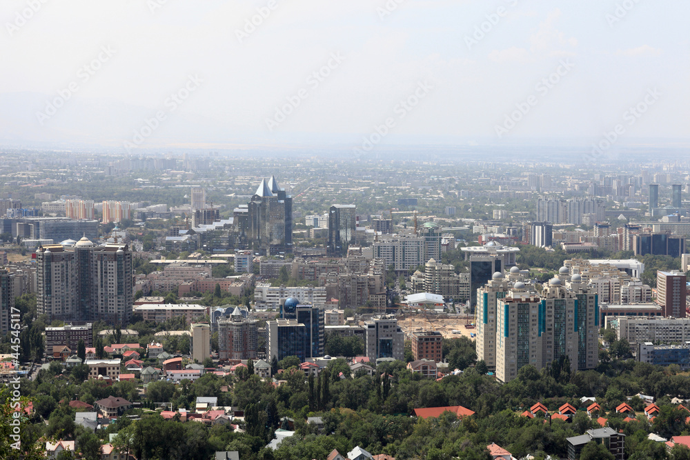 Skyline of Almaty city