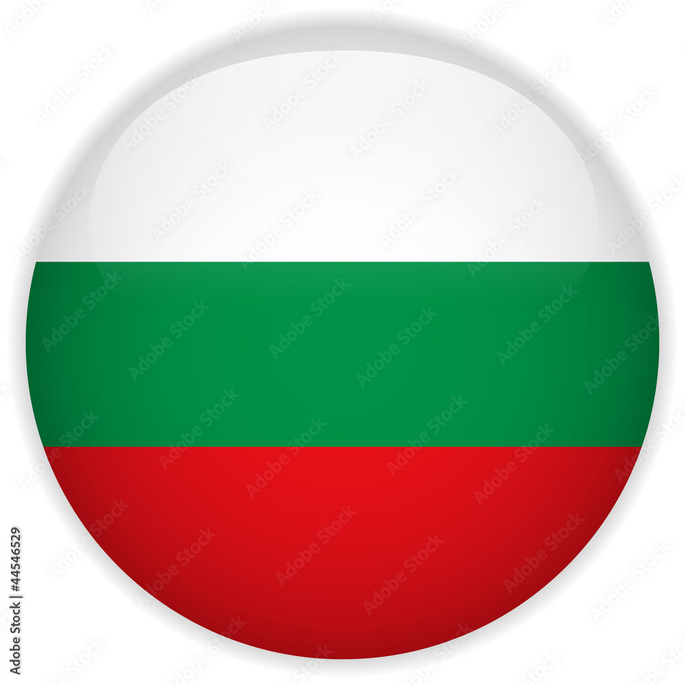 Bulgaria Flag Glossy Button Bulgaria Flag Glossy Button