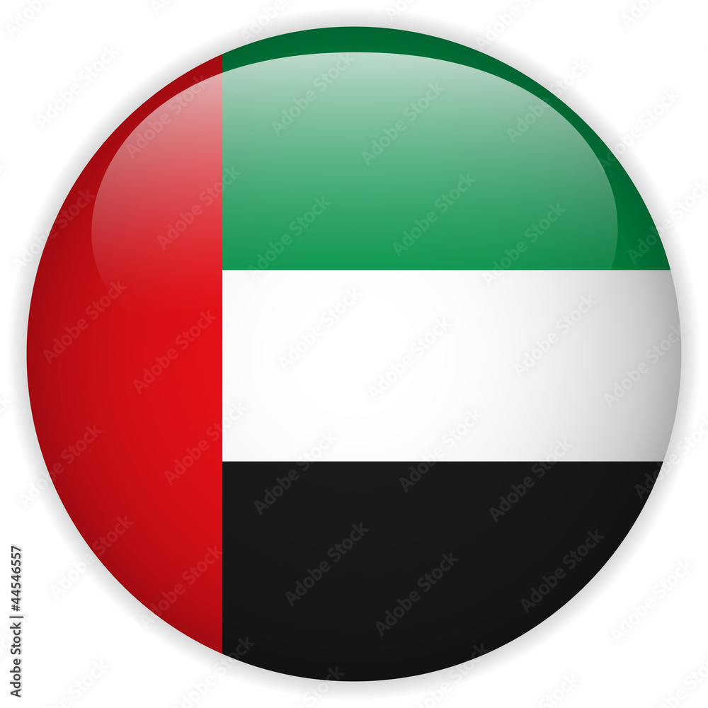 Emirates Flag Glossy Button Emirates Flag Glossy Button