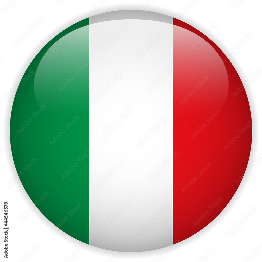 Italy Flag Glossy Button