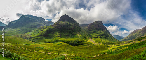 Big panorama in in the Scotland highlands