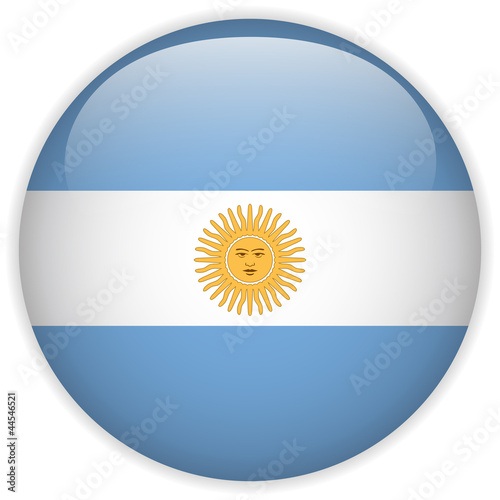 Argentina Flag Glossy Button