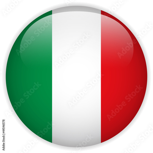 Italy Flag Glossy Button