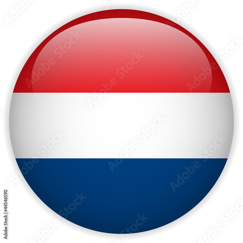 Netherlands Flag Glossy Button