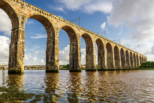 Old stone railway bridge in Berwick-upon-Tweed