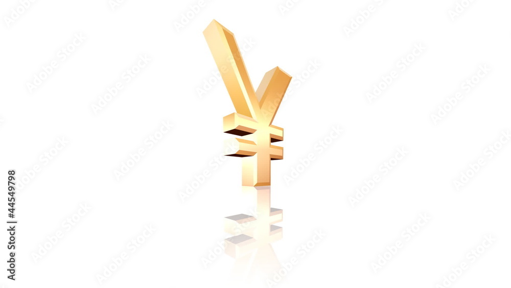 rotate 3d yen sign with luma matte seamless loop rotate 3d yen sign with luma matte seamless loop