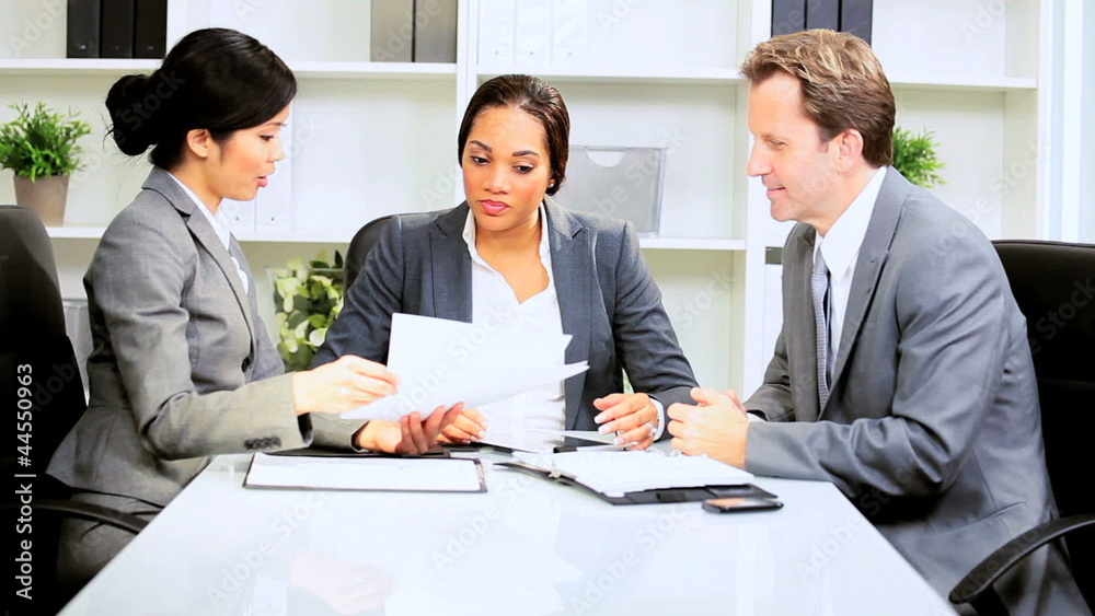 African American Businesswoman Office Team Meeting African American Businesswoman Office Team Meeting