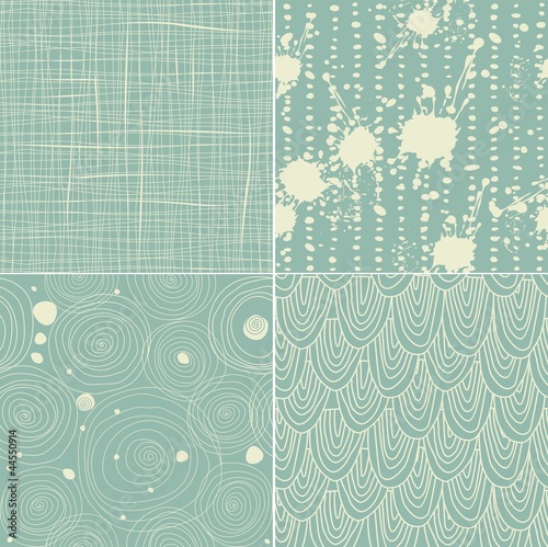 set of 4 seamless texture patterns