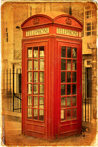 British red telephone booths  London