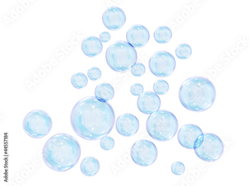  Soap bubbles 3D render illustration