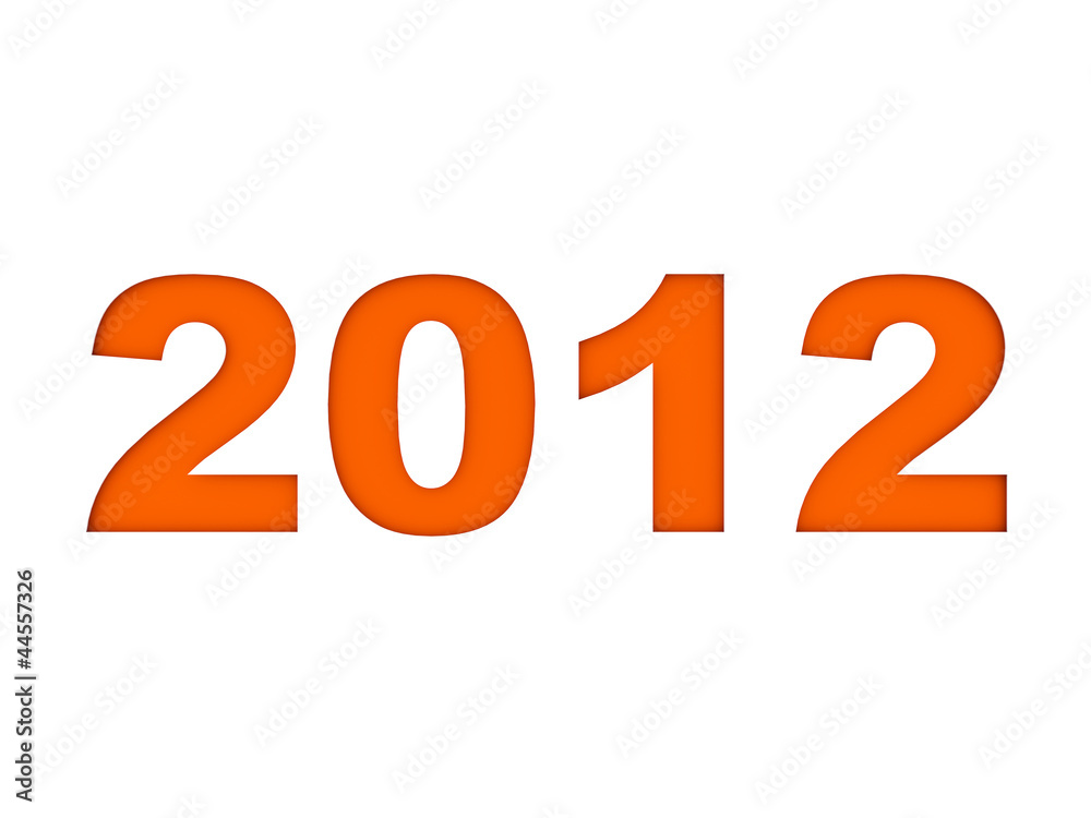 New year 2012 3d render New year 2012 3d render