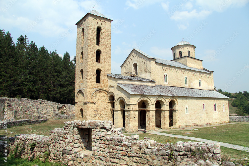 Ruins and church