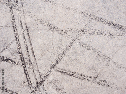 Skateboard park wheel marks