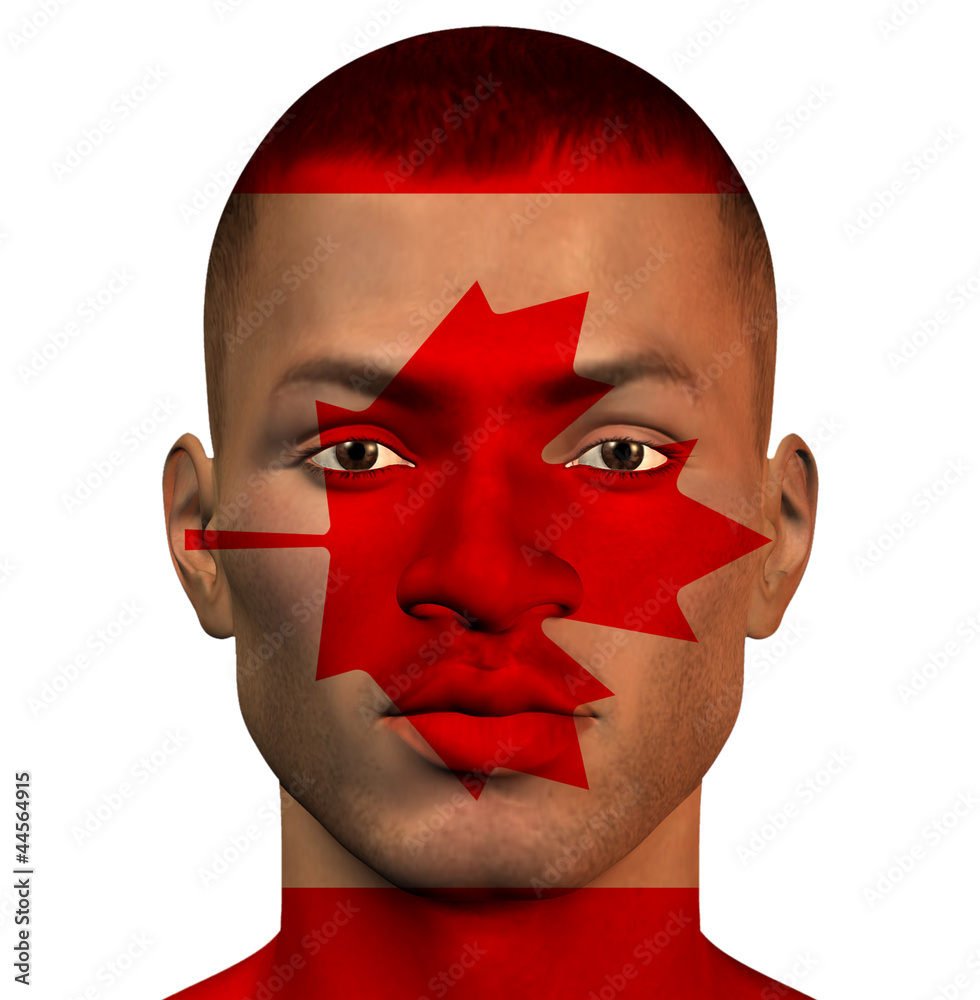 African man with canada flag