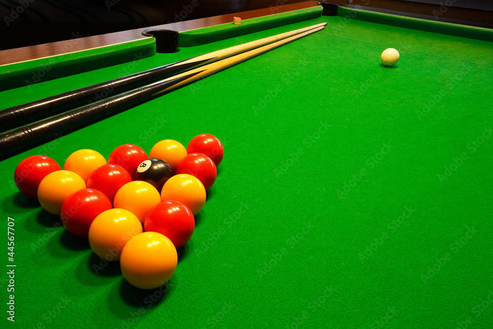 Naklejka premium pool billiards table