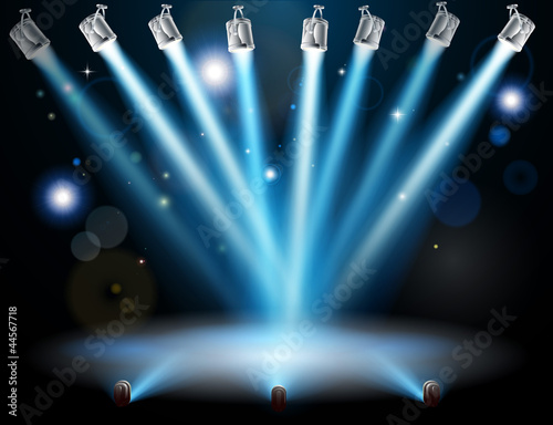 Blue lights concept