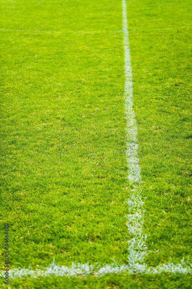 Linien auf einem Fußballfeld