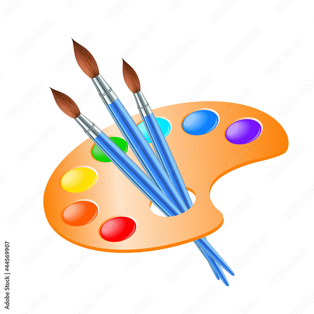 Paint brush and palette deals