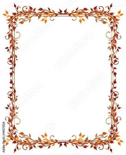 Herbst, Rahmen, Blätter, Laub, Ranke, flora, filigran