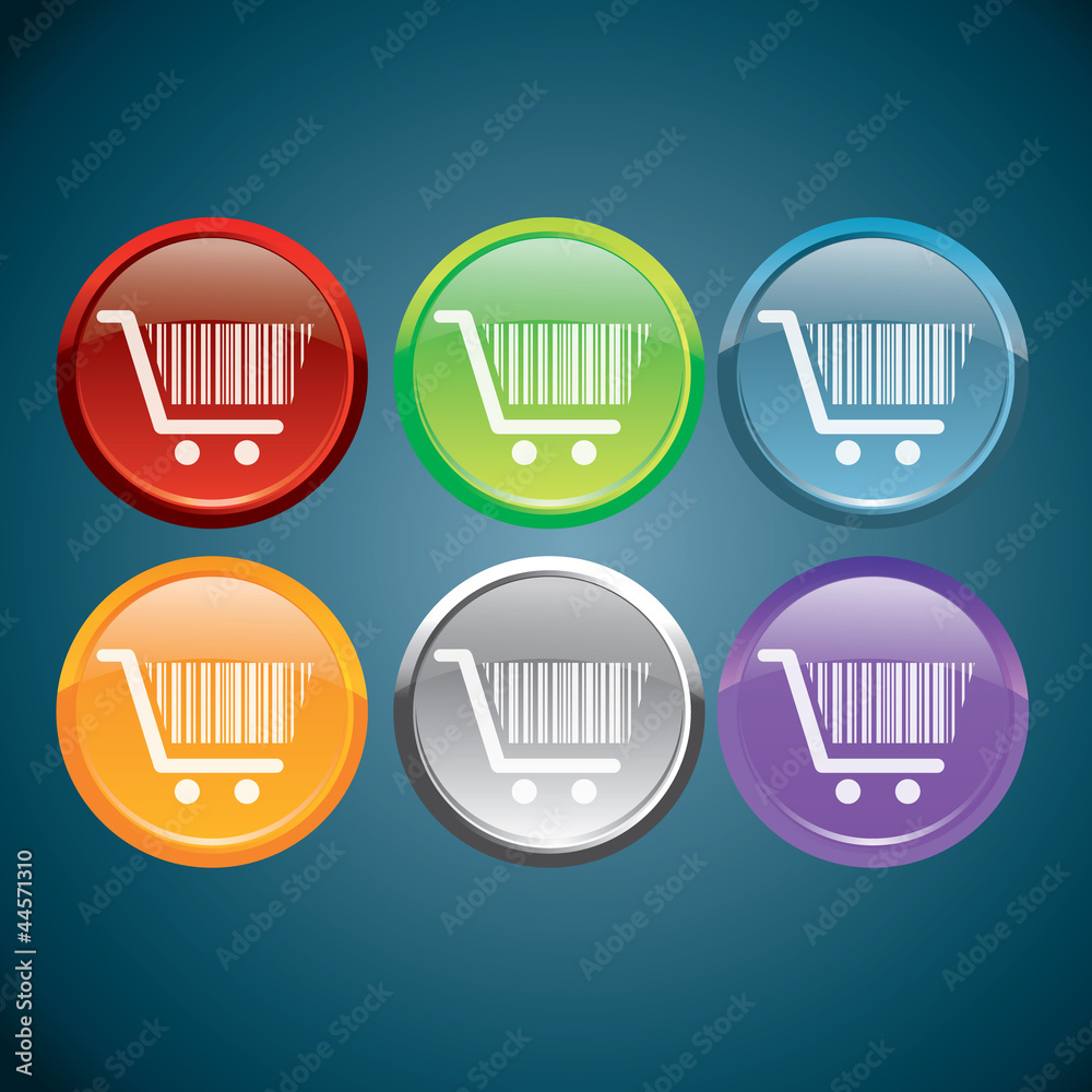 boutons icône caddies boutons icône caddies